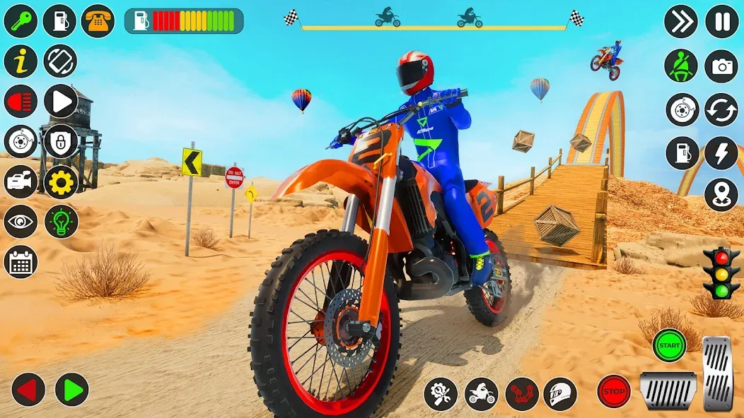 Bike Stunt Games Stunt Bike 3D (Байк стант рэмп игра Байк Джамп)  [МОД Unlocked] Screenshot 2