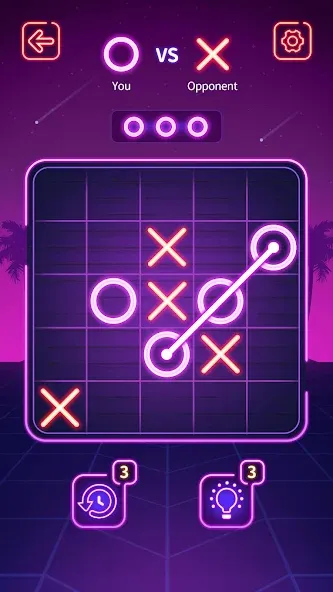 Tic Tac Toe - Offline XOXO (Тиктактое)  [МОД Все открыто] Screenshot 1