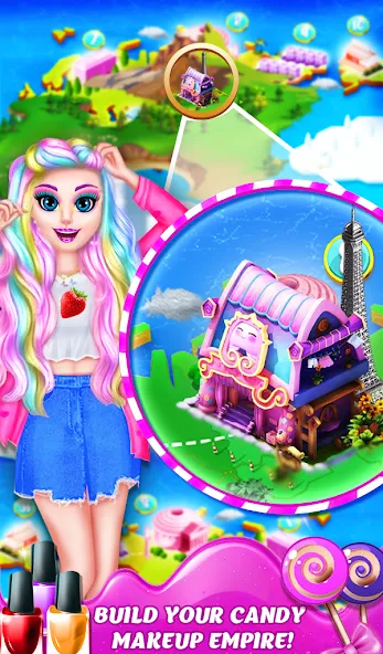 DIY Candy Makeup-Beauty Salon (ДИУАИ Мейкап)  [МОД Много монет] Screenshot 4