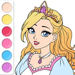 Взлом Princess Coloring Book Game  [МОД Mega Pack] - полная версия apk на Андроид