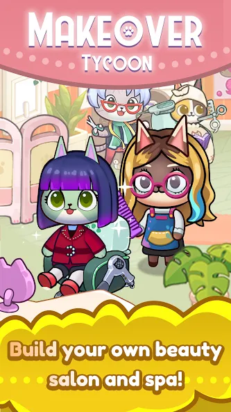 Idle Cat Makeover: Hair Salon  [МОД Бесконечные деньги] Screenshot 4