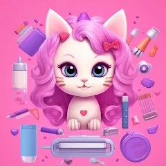 Взлом Idle Cat Makeover: Hair Salon  [МОД Бесконечные деньги] - стабильная версия apk на Андроид