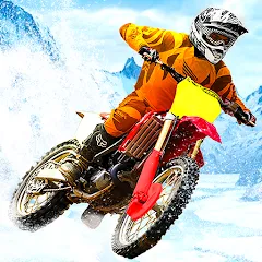 Скачать взломанную Snow Tricky Bike Stunt Race 3D  [МОД Все открыто] - полная версия apk на Андроид