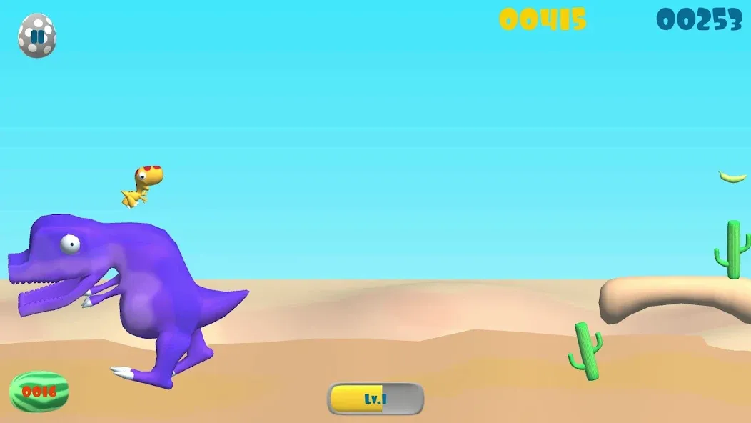 Dinosaur Run (Динозавр Ран)  [МОД Menu] Screenshot 1