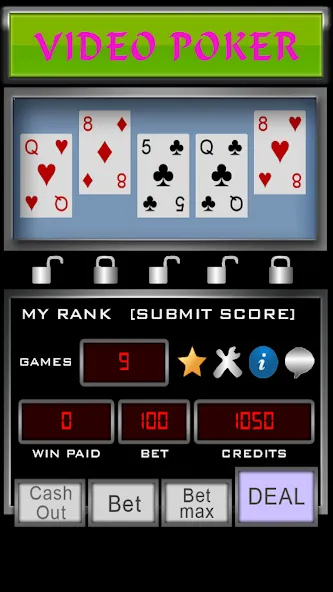 Video Poker (Видео Покер)  [МОД Много монет] Screenshot 2