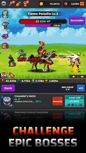 Tower Quest: Pixel Idle RPG (тауэр квест)  [МОД Бесконечные деньги] Screenshot 2