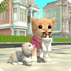 Скачать взломанную Cat Sim Online: Play with Cats  [МОД Много монет] - стабильная версия apk на Андроид