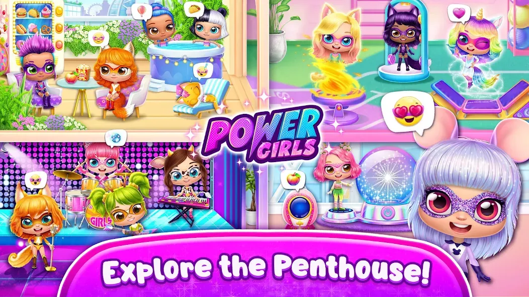 Power Girls - Fantastic Heroes  [МОД Бесконечные монеты] Screenshot 3