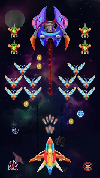 Galaxy Shooting: Alien Attack (Гэлэкси Шутинг)  [МОД Бесконечные деньги] Screenshot 2