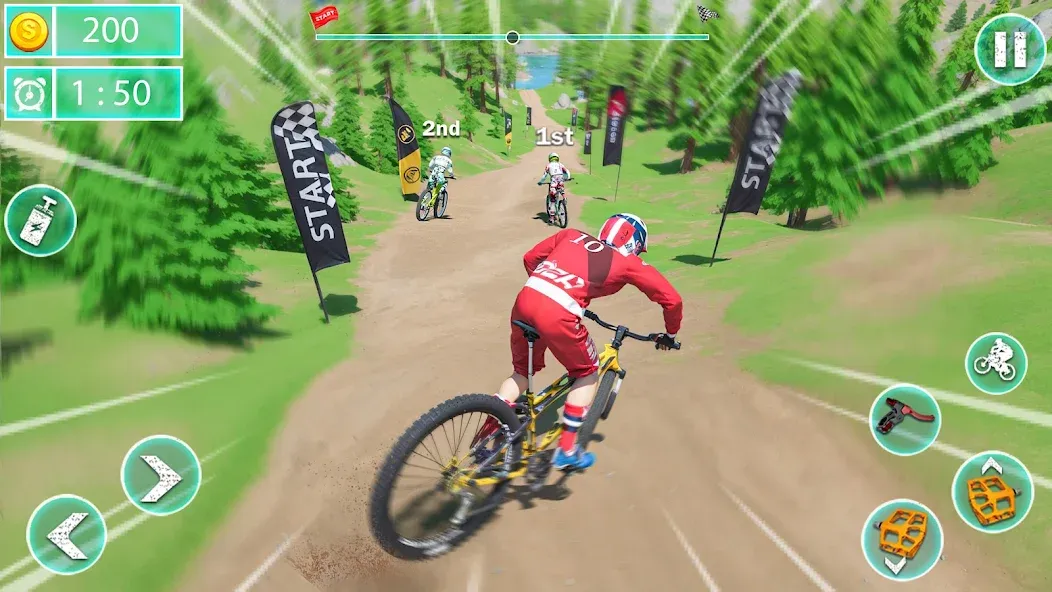 MTB Downhill: BMX Racer  [МОД Mega Pack] Screenshot 4