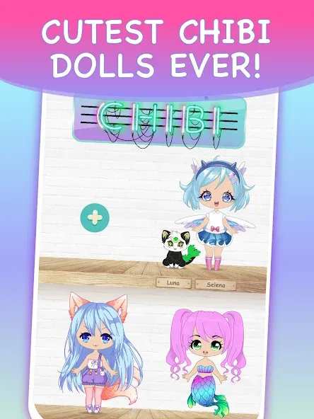 Chibi Dress Up Games for Girls  [МОД Много монет] Screenshot 1