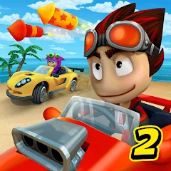 Скачать взломанную Beach Buggy Racing 2 (Бич Багги Рейсинг 2)  [МОД Бесконечные монеты] - стабильная версия apk на Андроид