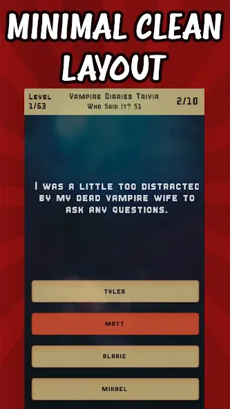 Vampire Diaries Quiz Trivia (Вампирские дневники викторина виктрия)  [МОД Mega Pack] Screenshot 2