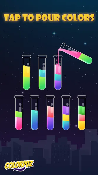 Colorpuz - Water Sort Puzzle (Колорпаз)  [МОД Бесконечные деньги] Screenshot 1