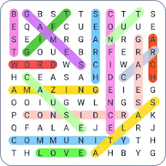 Взломанная Word Search Colorful  [МОД Много монет] - стабильная версия apk на Андроид