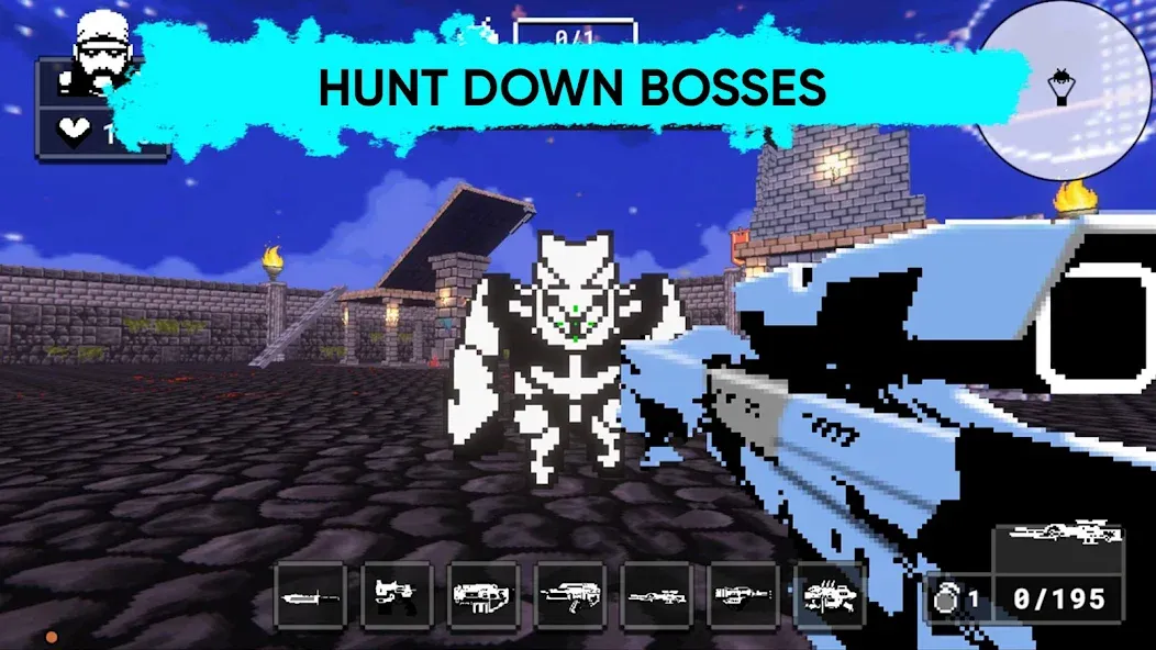 Doomsday pixel shooter 3d (Дум пиксельный шутер 3D)  [МОД Меню] Screenshot 2