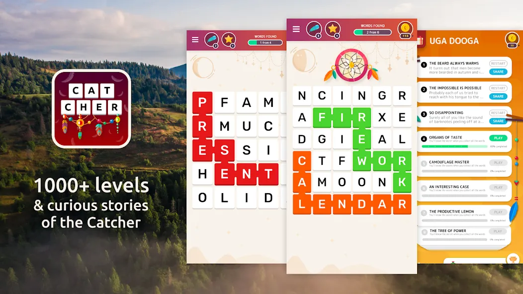 Word Catcher: Word Search  [МОД Unlocked] Screenshot 1