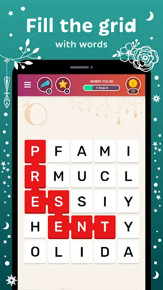 Word Catcher: Word Search  [МОД Unlocked] Screenshot 2