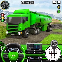 Взломанная Offroad Oil Tanker Truck Games (Оффроуд Игры на машинецистерне для нефти)  [МОД Много монет] - последняя версия apk на Андроид