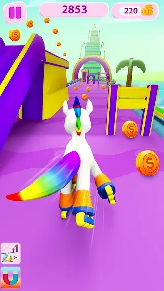 Unicorn Kingdom: Running Games (Юникорн Кингдом)  [МОД Меню] Screenshot 1