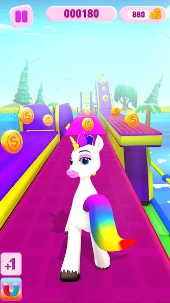 Unicorn Kingdom: Running Games (Юникорн Кингдом)  [МОД Меню] Screenshot 3