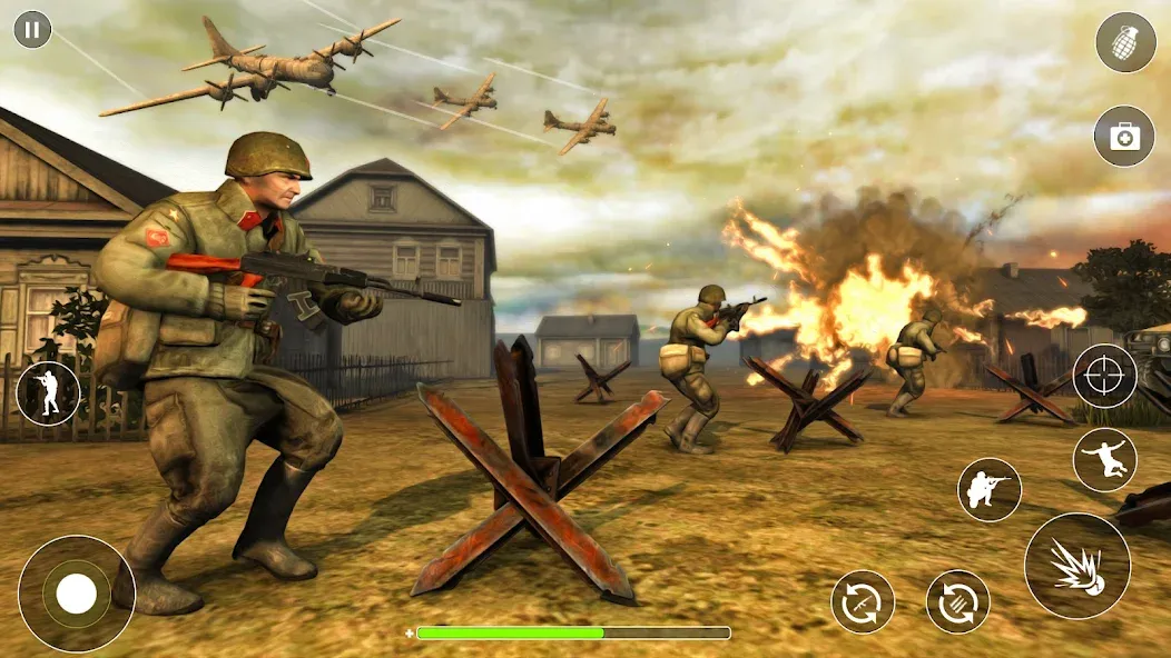 WW2 Survival Shooter :Gun fire (Вторая Мировая Война  )  [МОД Бесконечные монеты] Screenshot 1