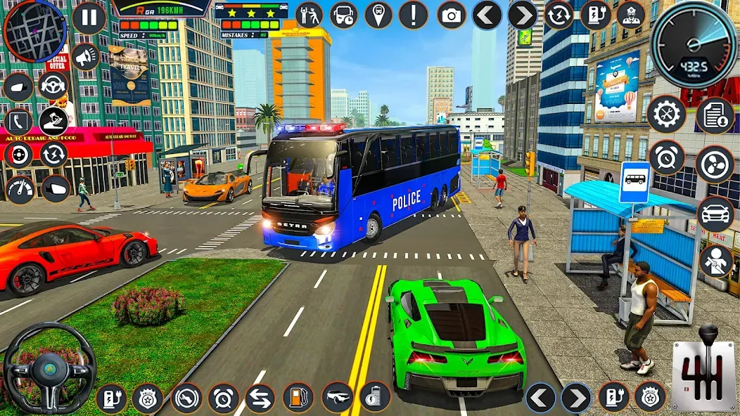 City Bus Simulator Bus Game 3D (Полицейский автобус симулятор)  [МОД Menu] Screenshot 1