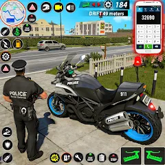 Взломанная Police Moto Bike Chase Crime (Полицейская мотоциклетная погоня за преступником)  [МОД Unlocked] - стабильная версия apk на Андроид