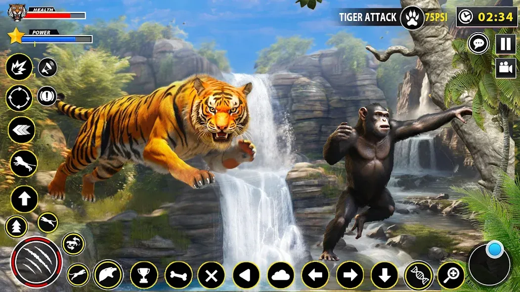 Tiger Simulator Lion games 3D (Тигровый Симулятор Игр Льва 3D)  [МОД Меню] Screenshot 2