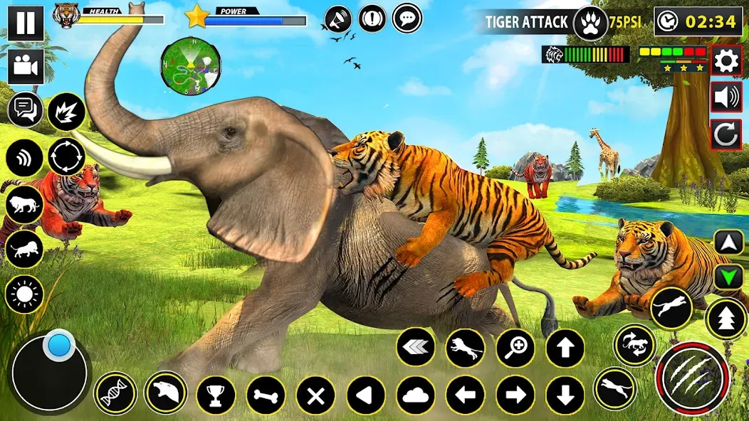 Tiger Simulator Lion games 3D (Тигровый Симулятор Игр Льва 3D)  [МОД Меню] Screenshot 3