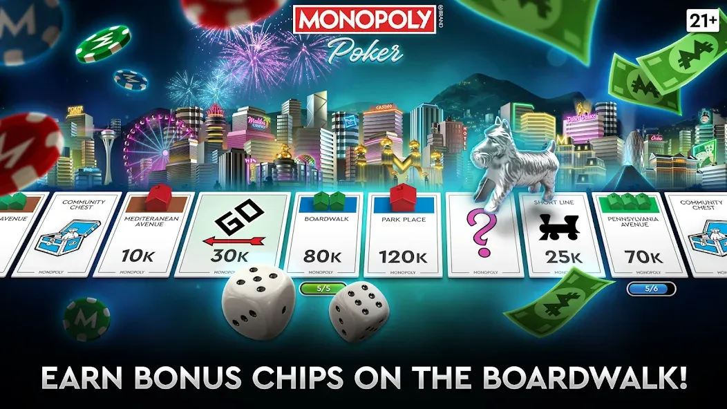 MONOPOLY Poker - Texas Holdem (МОНОПОЛИЯ Покер)  [МОД Много монет] Screenshot 1