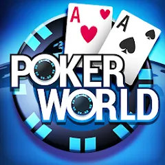 Скачать взлом Poker World, Offline TX Holdem (Покер Ворлд)  [МОД Mega Pack] - последняя версия apk на Андроид