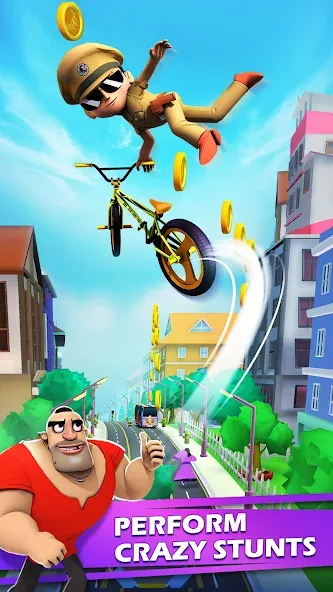 Little Singham Cycle Race (Литл Сингам Велосипедная Гонка)  [МОД Бесконечные деньги] Screenshot 4