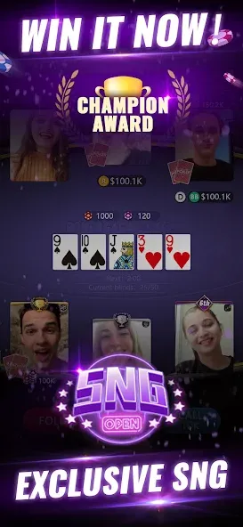 PokerGaga: Texas Holdem Live (ПокерГага)  [МОД Unlocked] Screenshot 3