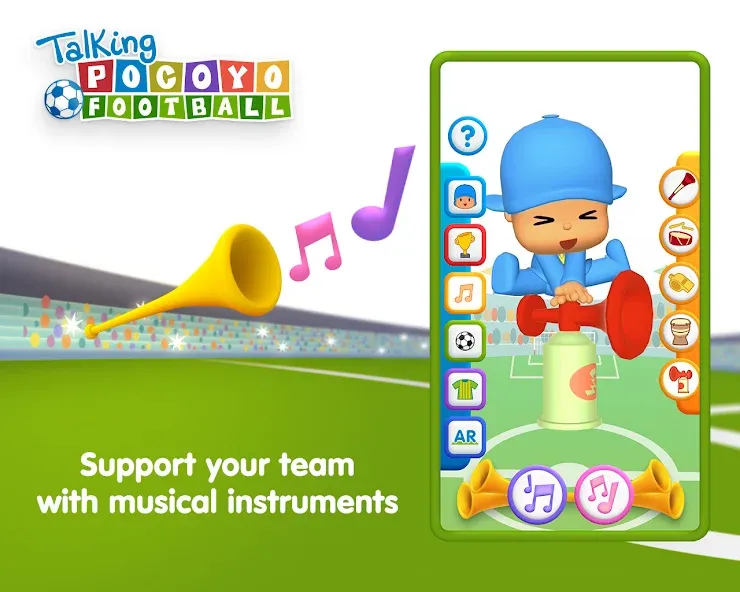 Talking Pocoyo Football  [МОД Бесконечные монеты] Screenshot 4