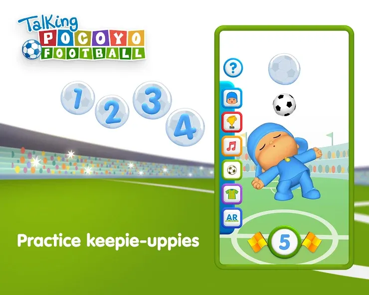 Talking Pocoyo Football  [МОД Бесконечные монеты] Screenshot 5