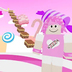 Взломанная Candy Parkour Sweet girl (Кенди Паркур Свит грл)  [МОД Mega Pack] - полная версия apk на Андроид