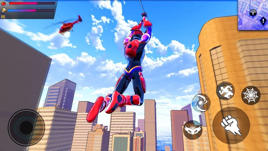 Spider Hero:Super City Hero (пайдер Хиро)  [МОД Много монет] Screenshot 1