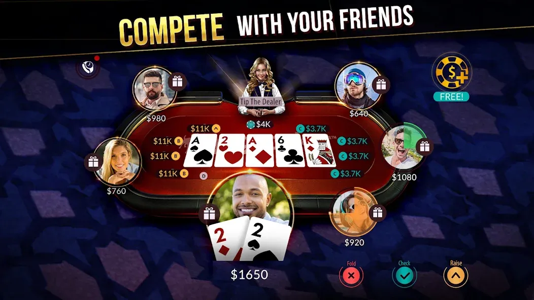 Zynga Poker ™ – Texas Holdem (Зинга Покер)  [МОД Unlocked] Screenshot 3