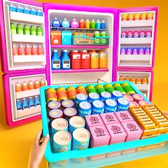 Скачать взломанную Fill Up Fridge：Organizing Game  [МОД Mega Pack] - стабильная версия apk на Андроид