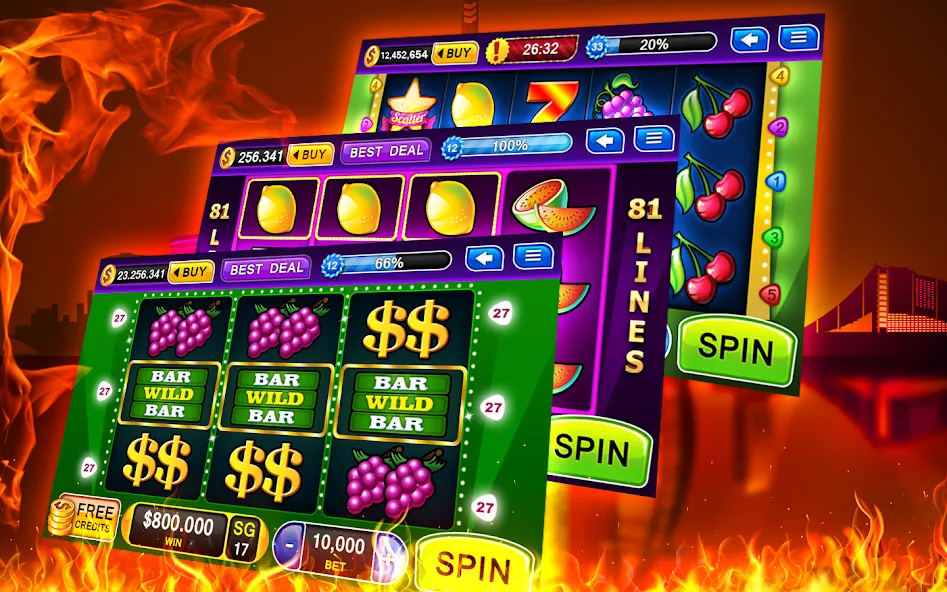 Slots - Casino Slot Machines  [МОД Много денег] Screenshot 2