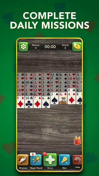 FreeCell Classic Card Game (ФриСел Классическая карточная игра)  [МОД Unlimited Money] Screenshot 4