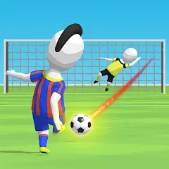 Скачать взломанную Stickman Freekick: Soccer game  [МОД Бесконечные монеты] - последняя версия apk на Андроид