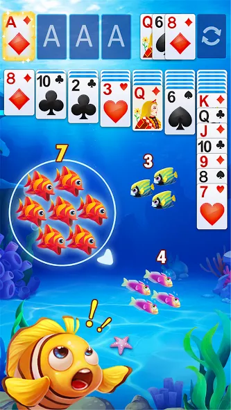 Solitaire Fish  [МОД Много денег] Screenshot 1