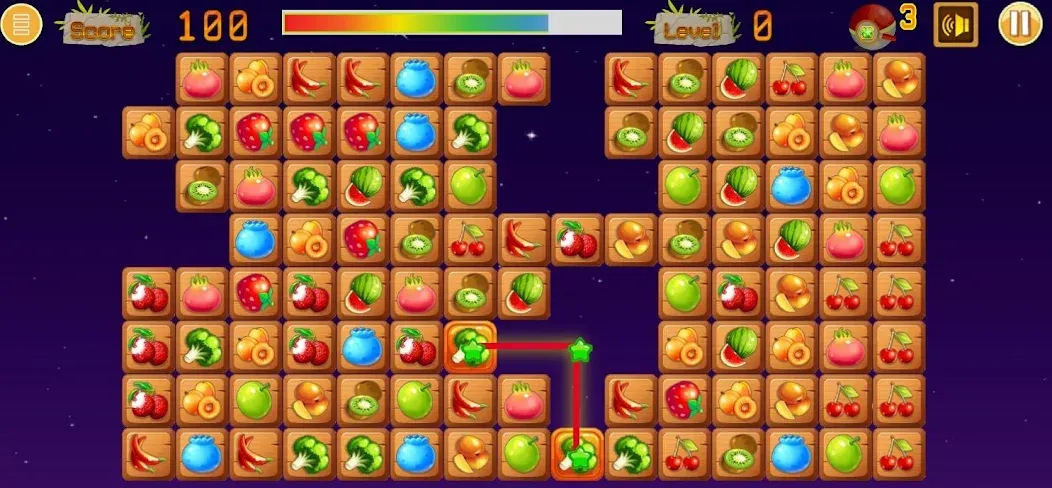 Link fruits - fruit match pair  [МОД Бесконечные деньги] Screenshot 5