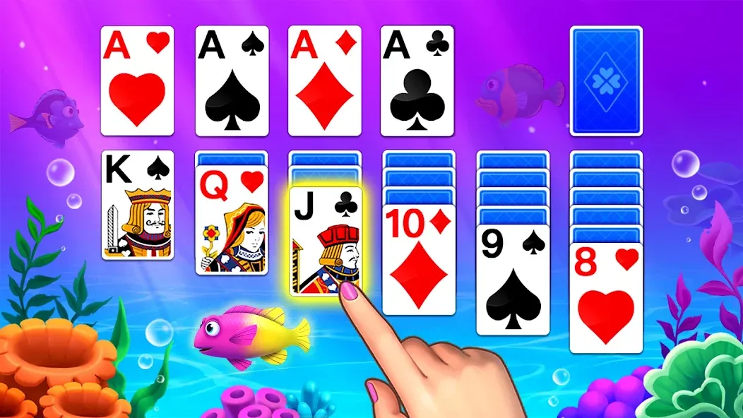 Solitaire Ocean  [МОД Много монет] Screenshot 3