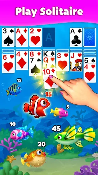 Solitaire Fish  [МОД Все открыто] Screenshot 1