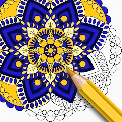 Взломанная Mandala Coloring Book Game (Мандала Книга раскрасок  Игра)  [МОД Бесконечные деньги] - полная версия apk на Андроид