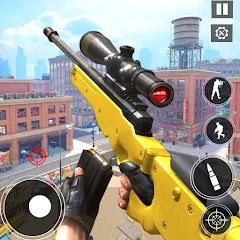 Взломанная Code of Sniper 3D Gun Shooting  [МОД Mega Pack] - последняя версия apk на Андроид