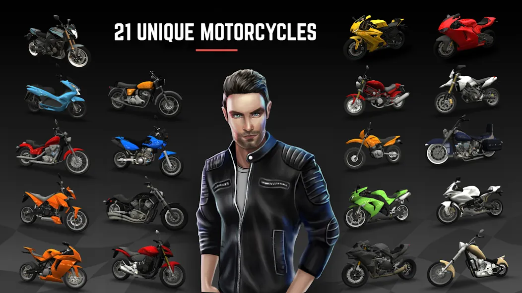 Racing Fever: Moto (Рейсинг Фивер)  [МОД Menu] Screenshot 2